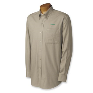 Miami Hurricanes Men's LS Nailshead Sport Shirt - Rope